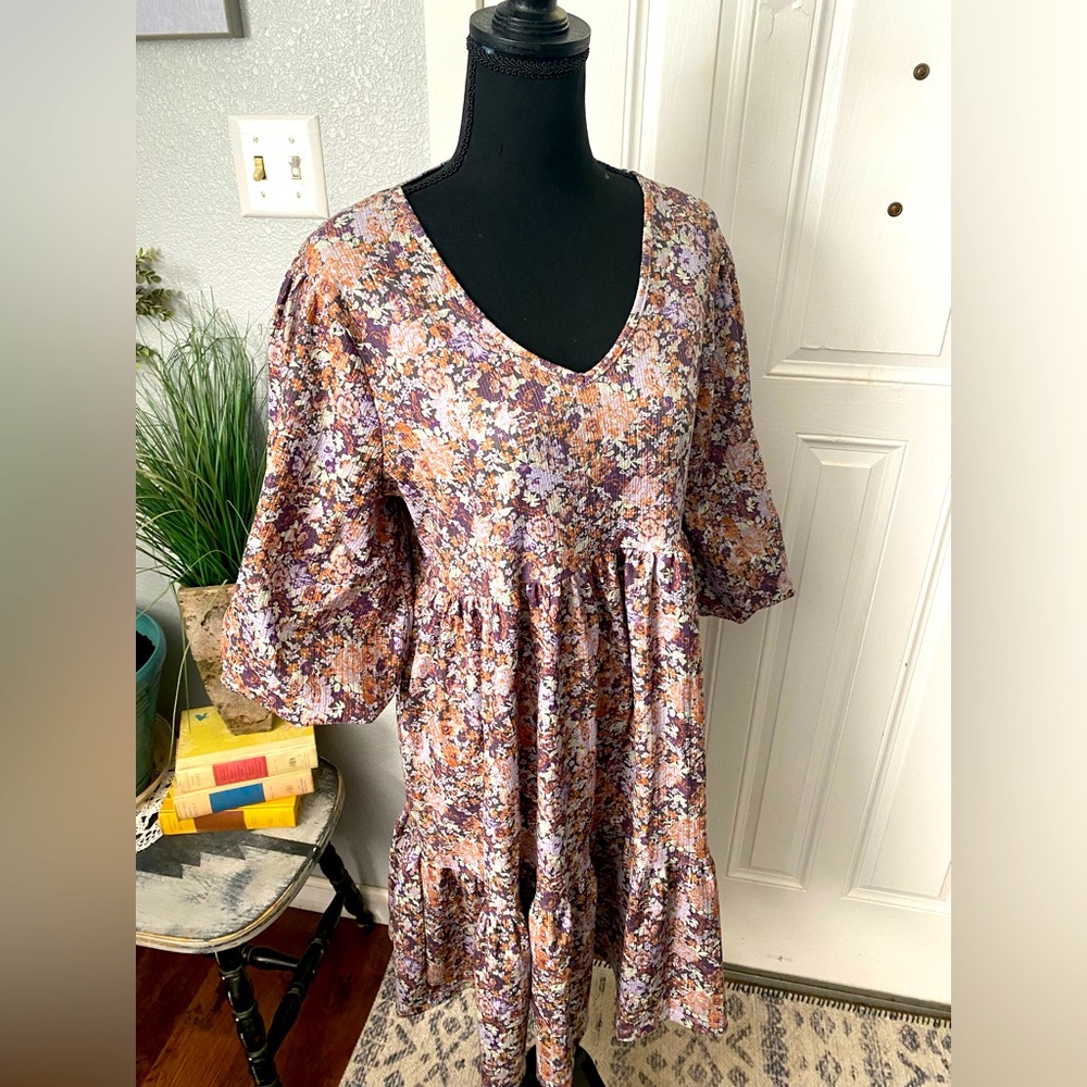 Pieces bubble sleeve baby doll dress
